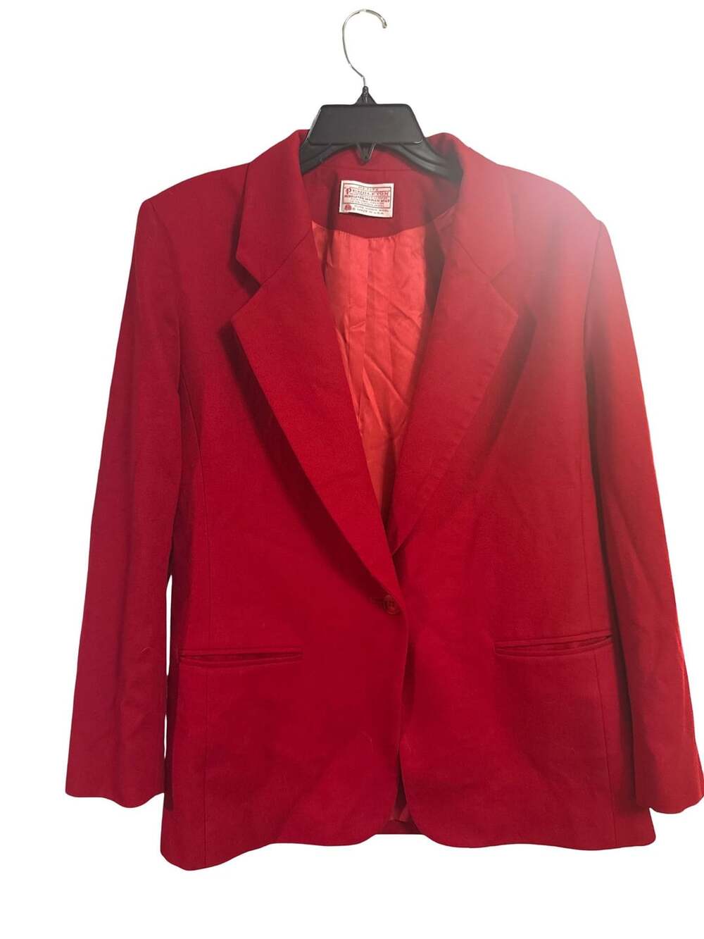 Pendleton Vintage Wool Blazer Jacket Red